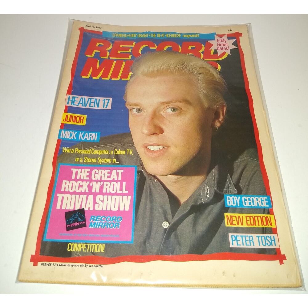 Record Mirror April 30, 1983 Heaven 17 Glenn Gregory Boy George
